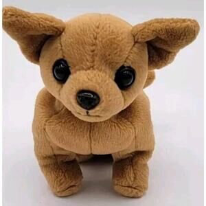 1999 RETIRED TY BEANIE BABY TINY THE BROWN CHIHUAHUA PUPPY DOG